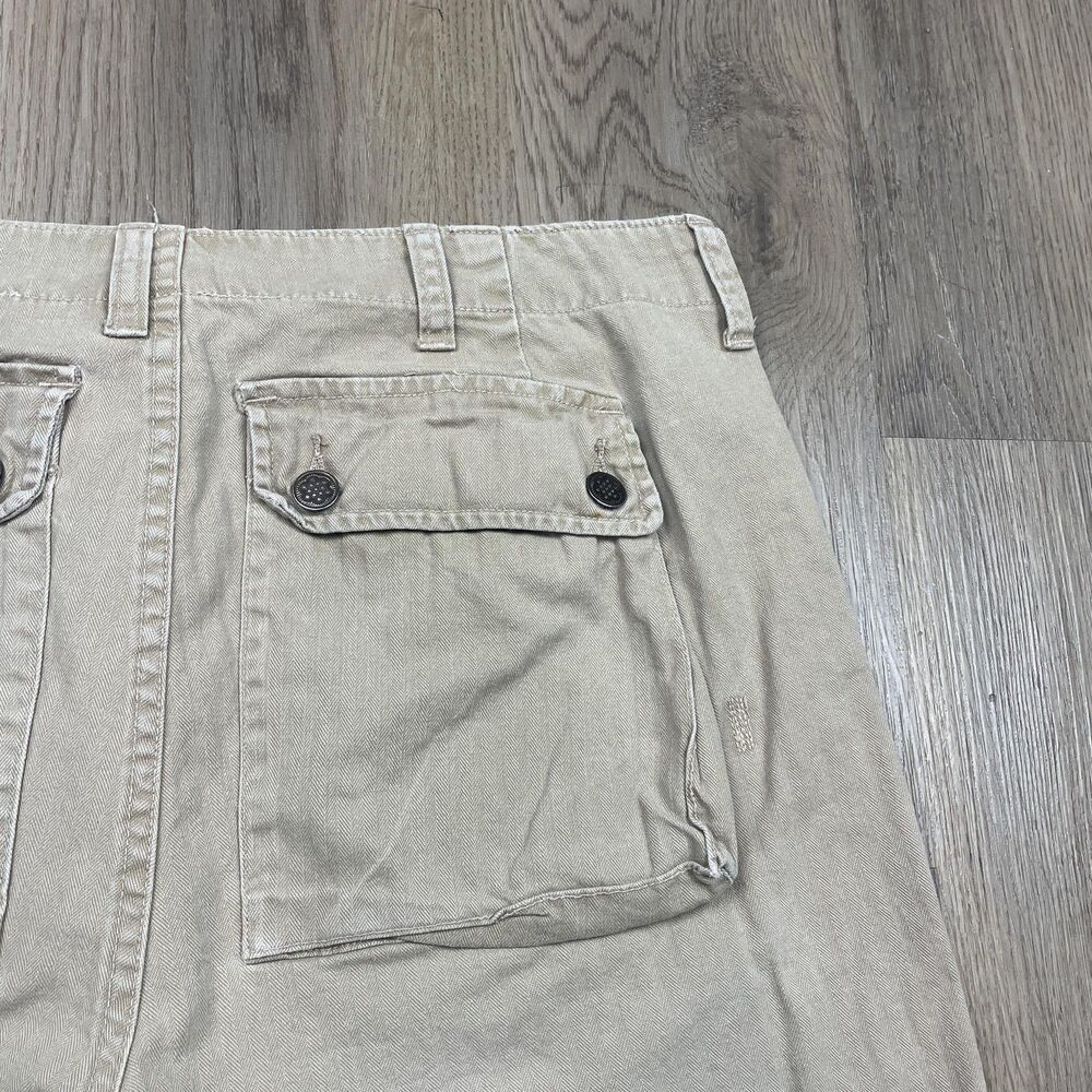 Polo Ralph Lauren Shorts Mens 33 Khaki Drill Cargo Herringbone Utility Workwear - Picture 11 of 14